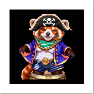 Pirates red panda Posters and Art